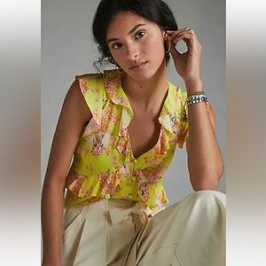 Maeve Ashlee Ruffled Blouse Size 12